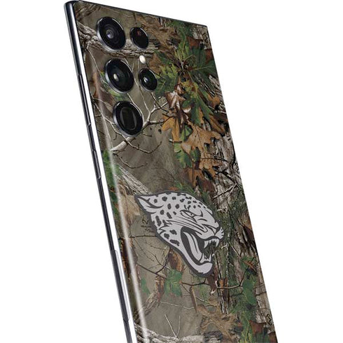 NFL Jacksonville Jaguars Realtree Xtra Green Camo Galaxy S22 Ultra Skin
