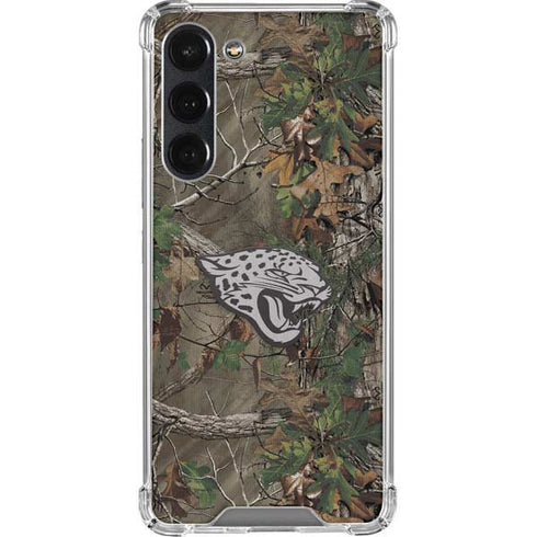 NFL Jacksonville Jaguars Realtree Xtra Green Camo Galaxy S23 Plus Clear Case