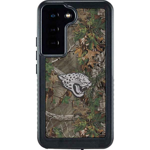 NFL Jacksonville Jaguars Realtree Xtra Green Camo Galaxy S23 Waterproof Case