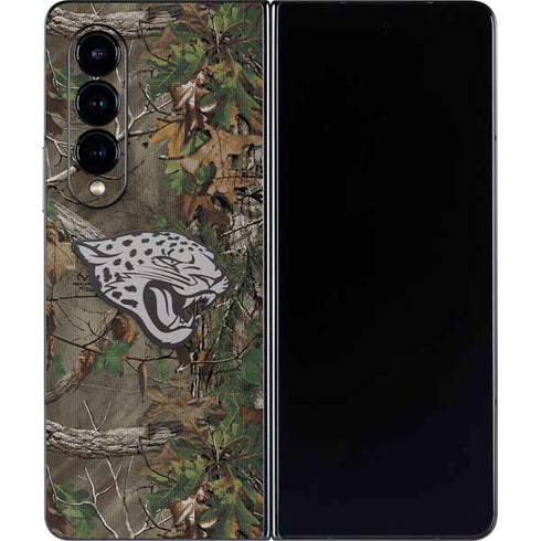 NFL Jacksonville Jaguars Realtree Xtra Green Camo Galaxy Z Fold4 5G Skin
