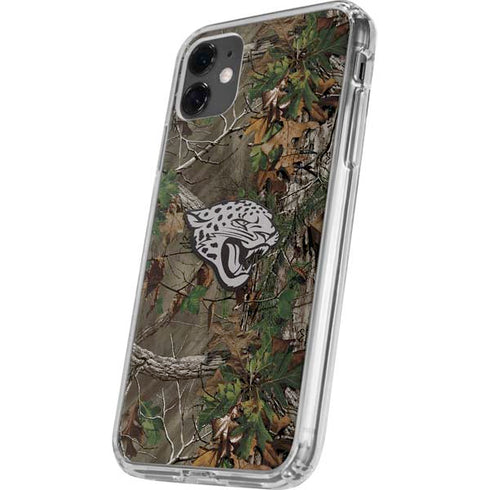 NFL Jacksonville Jaguars Realtree Xtra Green Camo iPhone 11 Clear Case