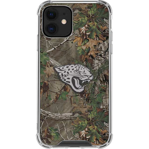 NFL Jacksonville Jaguars Realtree Xtra Green Camo iPhone 12 Mini Clear Case
