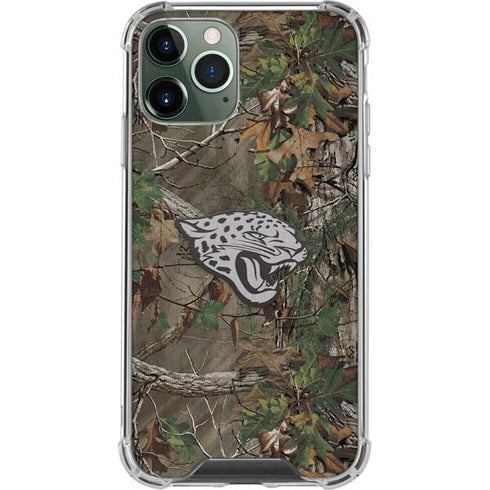NFL Jacksonville Jaguars Realtree Xtra Green Camo iPhone 12 Pro Clear Case