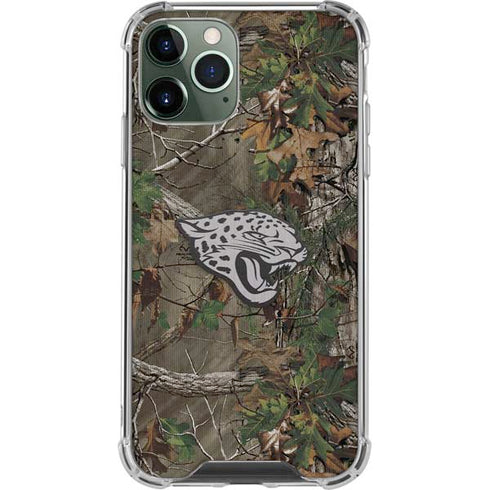 NFL Jacksonville Jaguars Realtree Xtra Green Camo iPhone 12 Pro Max Clear Case