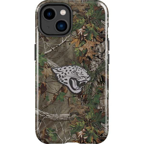 NFL Jacksonville Jaguars Realtree Xtra Green Camo iPhone 15 Plus Impact Case