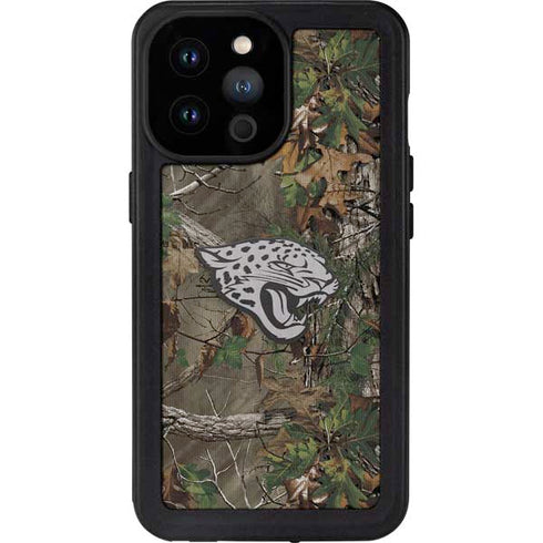 NFL Jacksonville Jaguars Realtree Xtra Green Camo iPhone 14 Pro Max Waterproof Case
