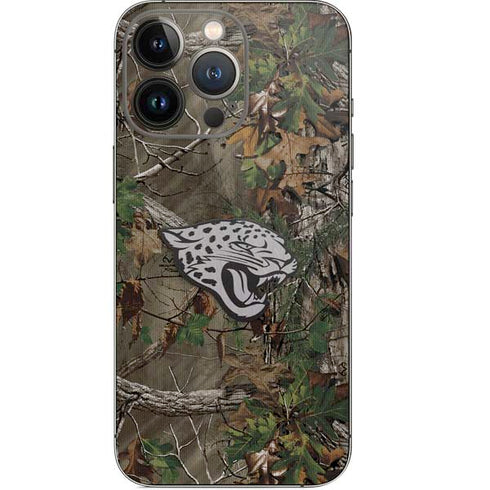 NFL Jacksonville Jaguars Realtree Xtra Green Camo iPhone 14 Pro Skin