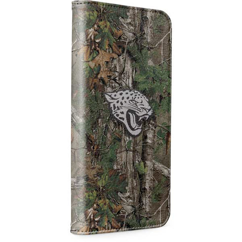 NFL Jacksonville Jaguars Realtree Xtra Green Camo iPhone 15 Pro Folio Case