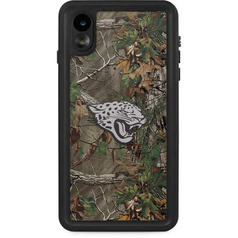 NFL Jacksonville Jaguars Realtree Xtra Green Camo iPhone XR Waterproof Case