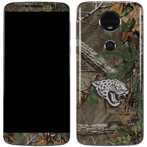 NFL Jacksonville Jaguars Realtree Xtra Green Camo Moto E5 Plus Skin