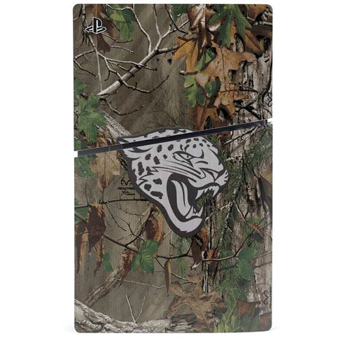 NFL Jacksonville Jaguars Realtree Xtra Green Camo PS5 Slim Disk Console Skin