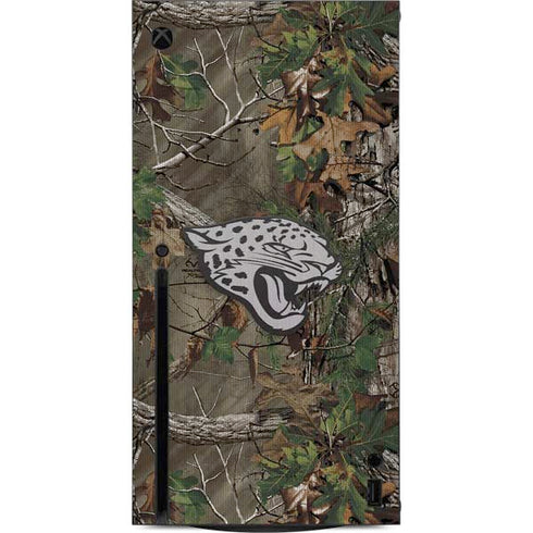 NFL Jacksonville Jaguars Realtree Xtra Green Camo Xbox Series X Console Skin