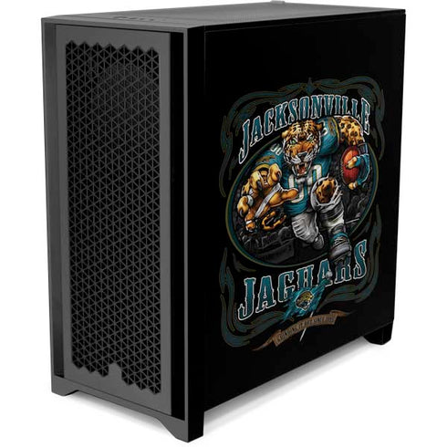Liquid Blue NFL Jacksonville Jaguars Running Back Corsair 4000D Tempered Glass Mid-Tower ATX Case Skin