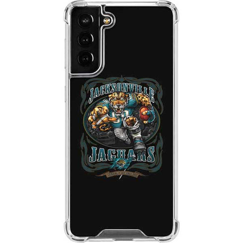 Liquid Blue NFL Jacksonville Jaguars Running Back Galaxy S21 FE Clear Case
