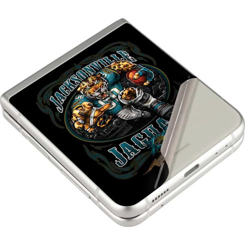 Liquid Blue NFL Jacksonville Jaguars Running Back Galaxy Z Flip3 5G Skin