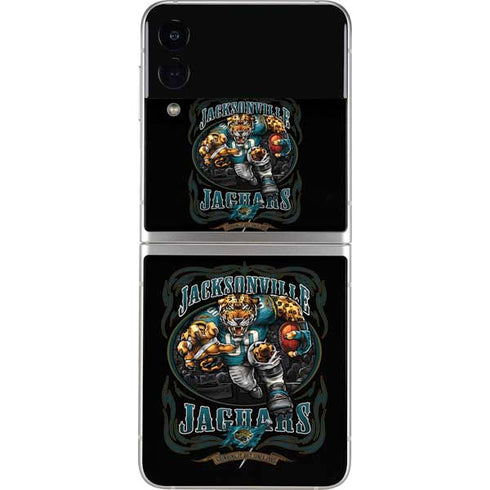 Liquid Blue NFL Jacksonville Jaguars Running Back Galaxy Z Flip4 5G Skin