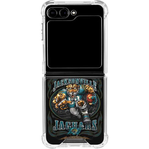 Liquid Blue NFL Jacksonville Jaguars Running Back Galaxy Z Flip5 5G Clear Case