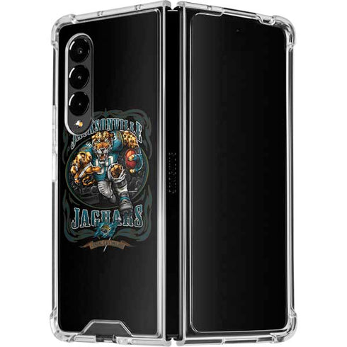 Liquid Blue NFL Jacksonville Jaguars Running Back Galaxy Z Fold4 5G Clear Case