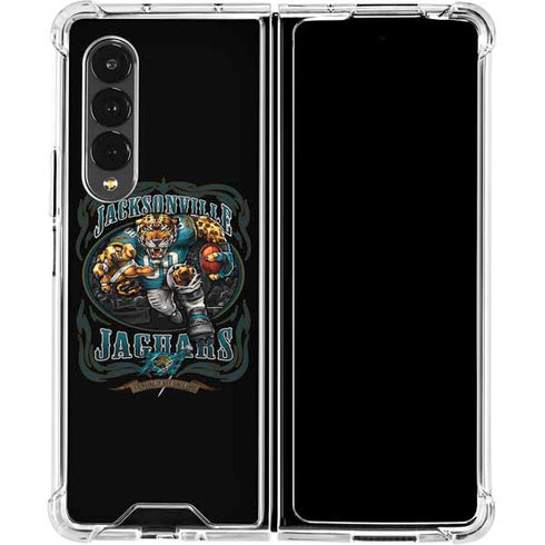 Liquid Blue NFL Jacksonville Jaguars Running Back Galaxy Z Fold4 5G Clear Case
