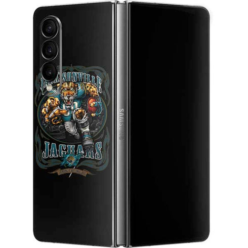 Liquid Blue NFL Jacksonville Jaguars Running Back Galaxy Z Fold4 5G Skin