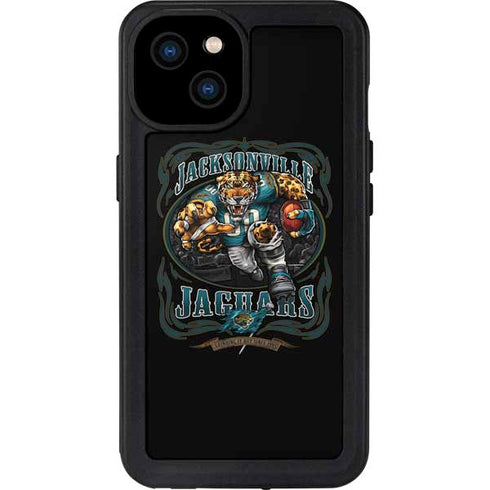 Liquid Blue NFL Jacksonville Jaguars Running Back iPhone 15 Plus Waterproof Case