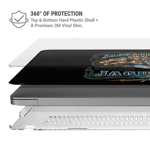 Liquid Blue NFL Jacksonville Jaguars Running Back MacBook Pro 16in (2021-25) Case plus Skin