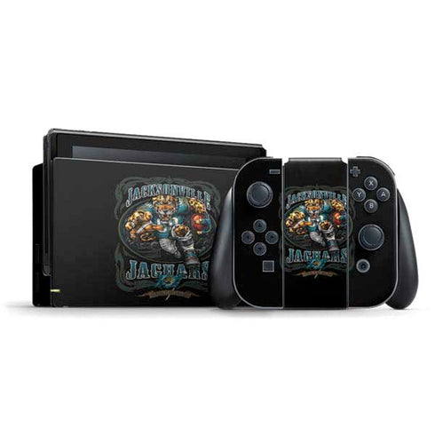Liquid Blue NFL Jacksonville Jaguars Running Back Nintendo Switch Bundle Skin