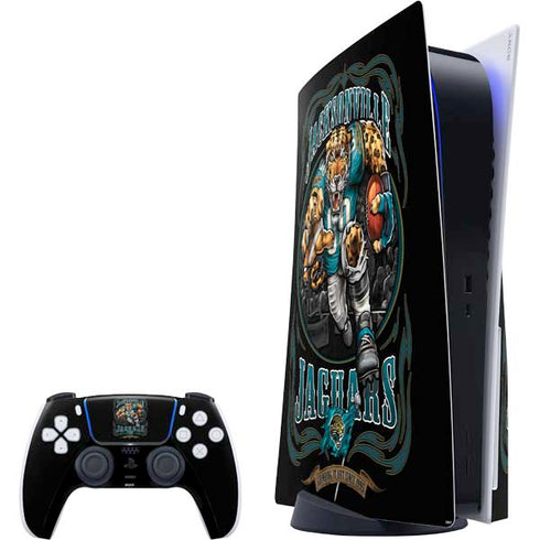 Liquid Blue NFL Jacksonville Jaguars Running Back PS5 Bundle Skin
