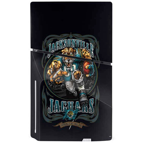 Liquid Blue NFL Jacksonville Jaguars Running Back PS5 Slim Disk Bundle Skin