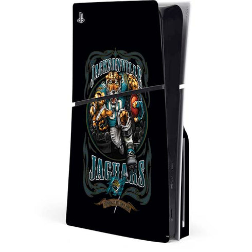 Liquid Blue NFL Jacksonville Jaguars Running Back PS5 Slim Disk Console Skin