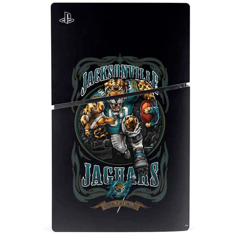 Liquid Blue NFL Jacksonville Jaguars Running Back PS5 Slim Digital Edition Bundle Skin
