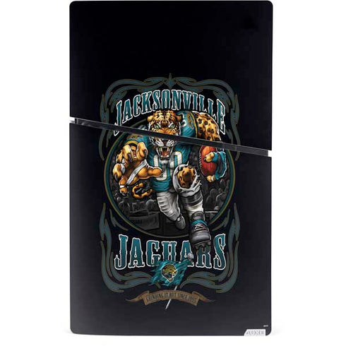 Liquid Blue NFL Jacksonville Jaguars Running Back PS5 Slim Digital Edition Bundle Skin