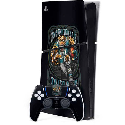 Liquid Blue NFL Jacksonville Jaguars Running Back PS5 Slim Digital Edition Console Skin