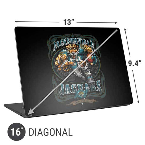 Liquid Blue NFL Jacksonville Jaguars Running Back Universal Laptop 16in (13 x 9.4in) Skin