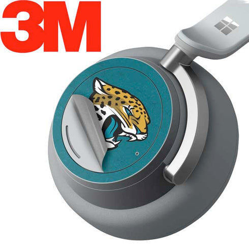 NFL Jacksonville Jaguars Teal Distressed Surface Headphones Skin