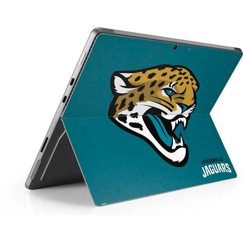 NFL Jacksonville Jaguars Teal Distressed Surface Pro 8 Skin