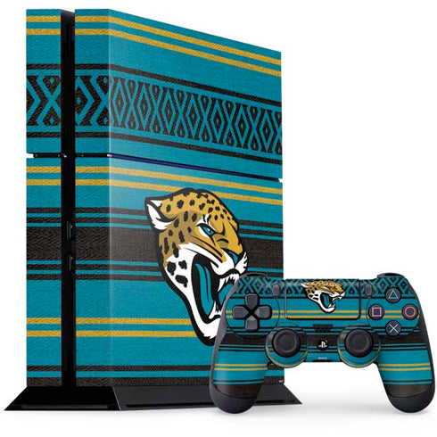 NFL Jacksonville Jaguars Trailblazer PS4 Console and Controller Bundle Skin