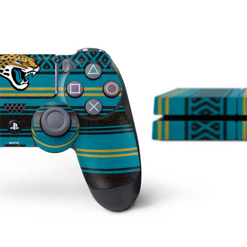 NFL Jacksonville Jaguars Trailblazer PS4 Console and Controller Bundle Skin