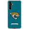 NFL Jacksonville Jaguars Teal Distressed Galaxy A54 5G Clear Case