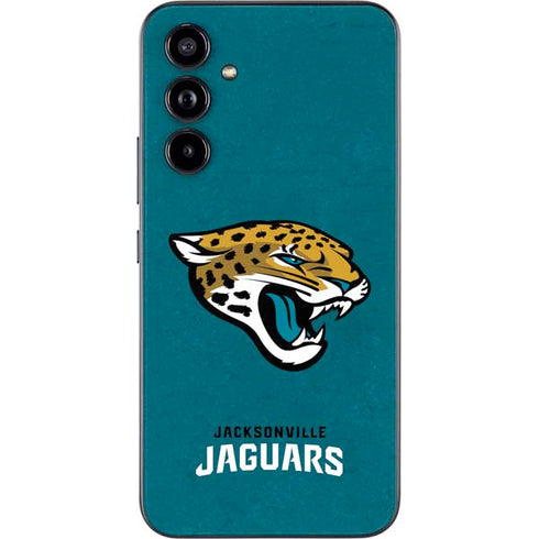 NFL Jacksonville Jaguars Teal Distressed Galaxy A54 5G Skin