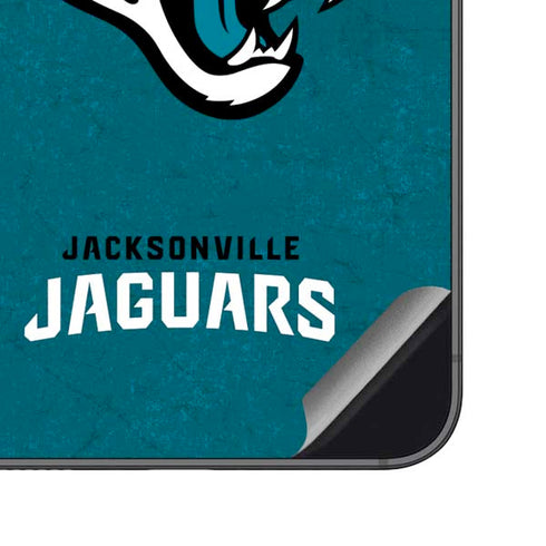 NFL Jacksonville Jaguars Teal Distressed Galaxy S23 FE Skin