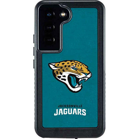 NFL Jacksonville Jaguars Teal Distressed Galaxy S23 Waterproof Case