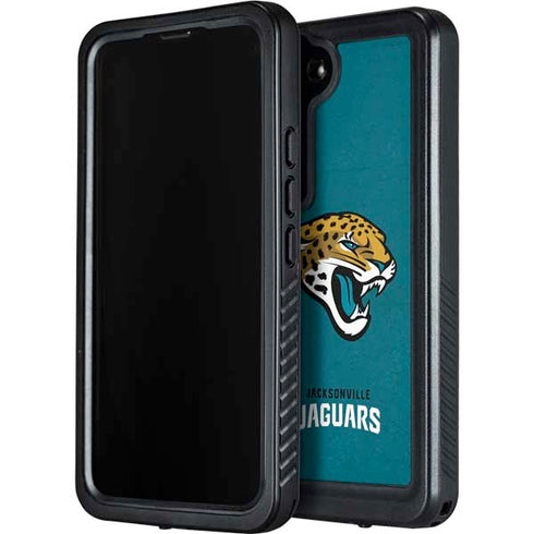 NFL Jacksonville Jaguars Teal Distressed Galaxy S23 Waterproof Case