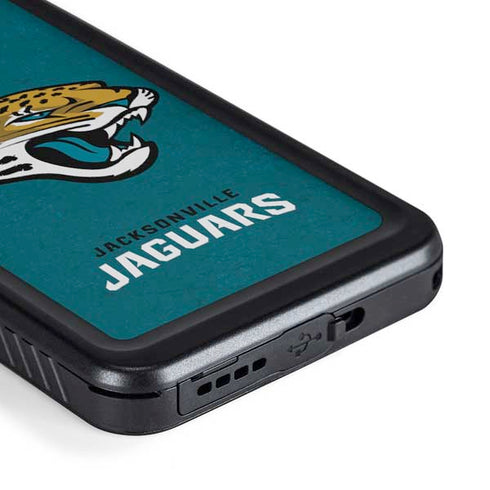 NFL Jacksonville Jaguars Teal Distressed Galaxy S23 Waterproof Case