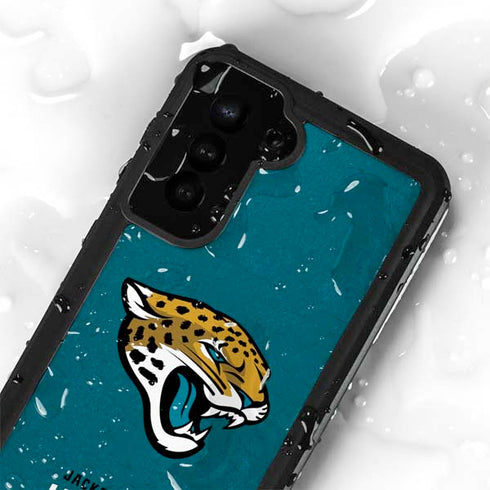 NFL Jacksonville Jaguars Teal Distressed Galaxy S23 Waterproof Case