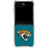 NFL Jacksonville Jaguars Teal Distressed Galaxy Z Flip5 5G Clear Case