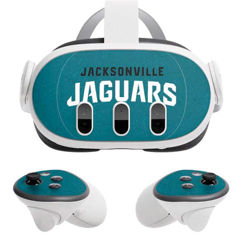 NFL Jacksonville Jaguars Teal Distressed Meta Quest 3 Skin