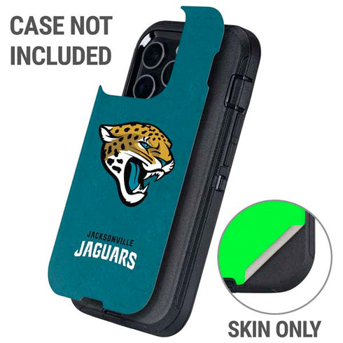 NFL Jacksonville Jaguars Teal Distressed Otterbox Defender iPhone Skin