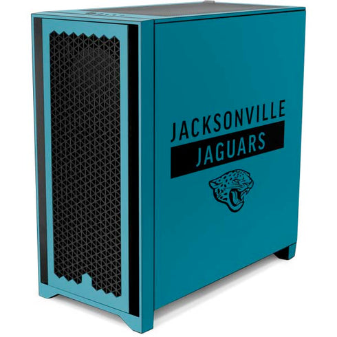 NFL Jacksonville Jaguars Teal Performance Series Corsair 4000D Tempered Glass Mid-Tower ATX Case Skin