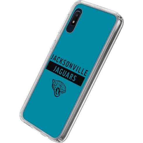 NFL Jacksonville Jaguars Teal Performance Series Galaxy A10e Clear Case